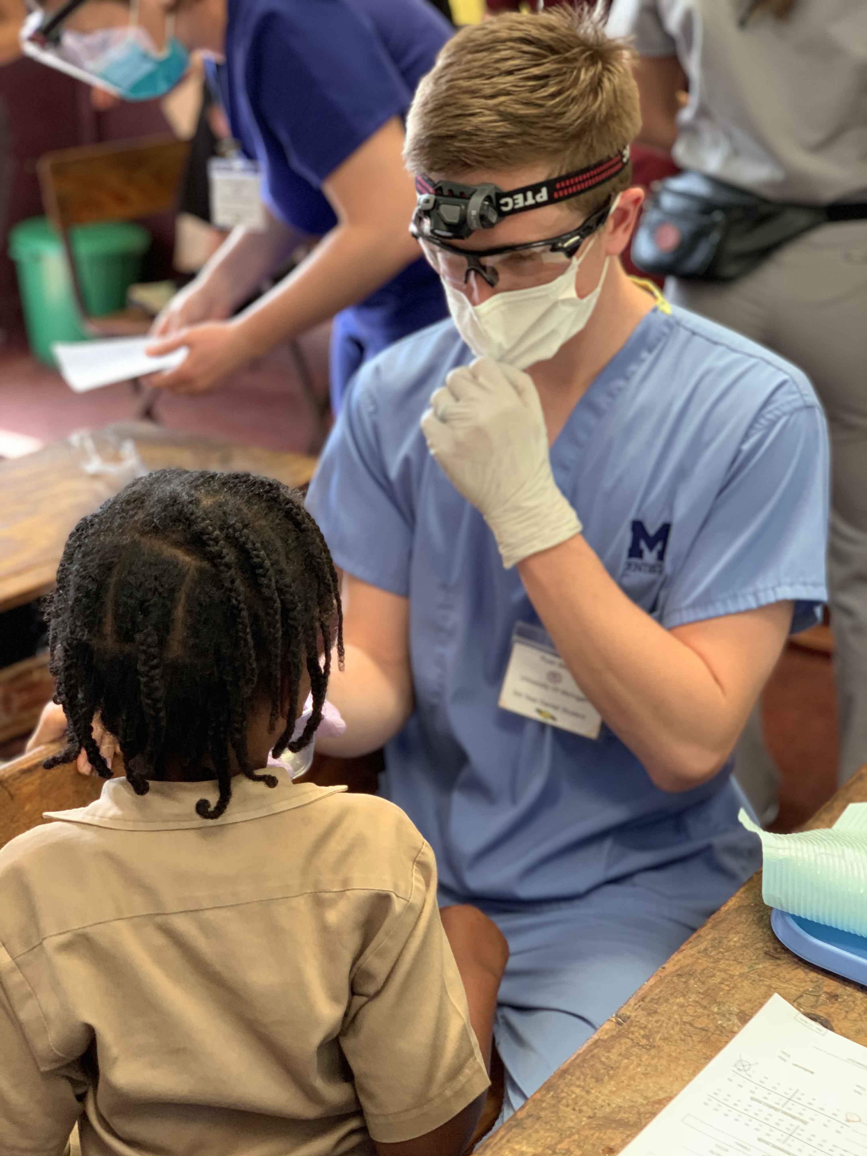 dental student and patient in jamaica